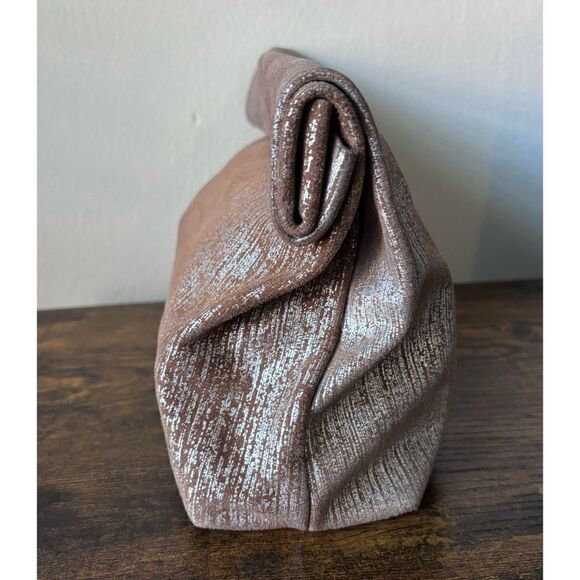 RARE Marie Turnor Leather Distress The  Lunch Bag in Camel Gold - Picture 3 of 13